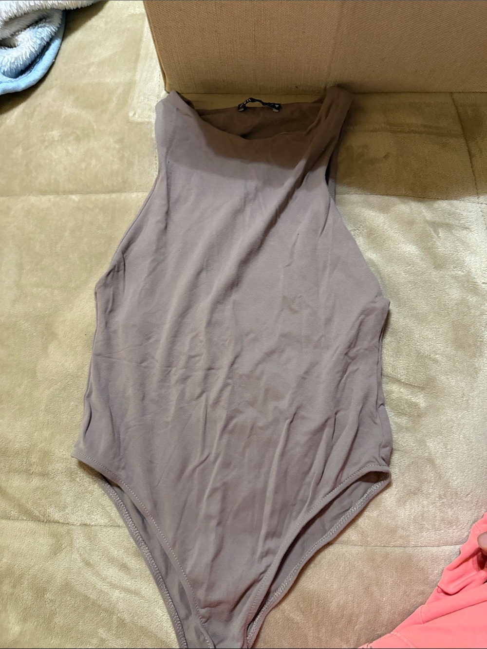Zara Dusty Mauve Sleeveless Bodysuit